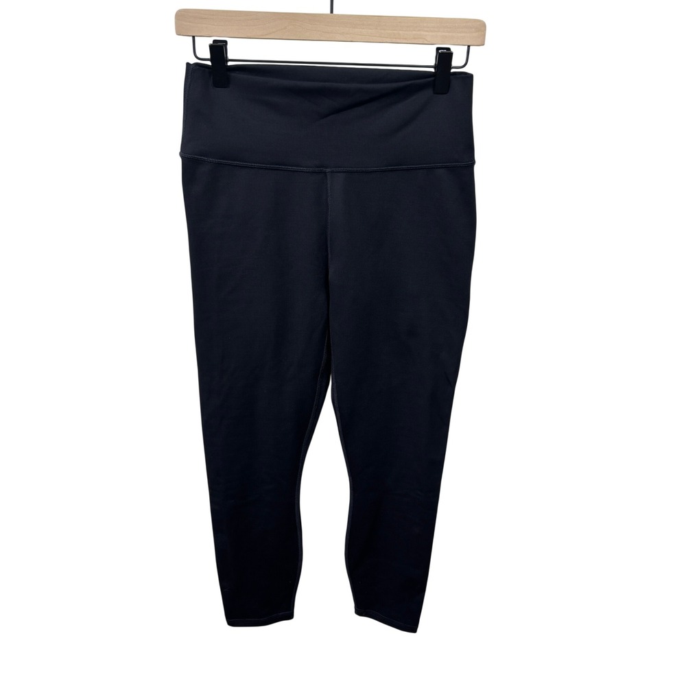 Fabletics Powerhold Black Compression Stretch Yoga Cropped Leggings Womens M